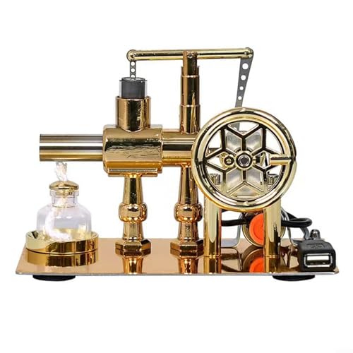 LVYXON Heißluft-Einzelzylinder-Motor-Generator-Modell, pädagogisches Physik-Wissenschaftsset, Metallkonstruktion, mechanisches Demonstrationswerkzeug für externe Verbrennungsprinzipien von LVYXON