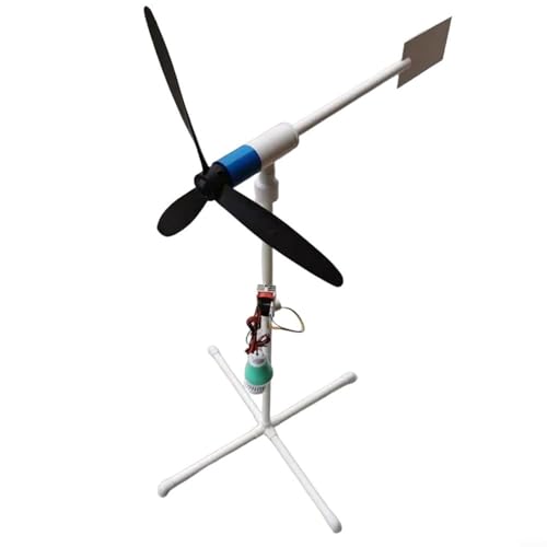 LVYXON Windturbinen-Generator-Modell, mit LED-Nachtlichtstreifen, 10 m, wasserdicht, DIY-Wissenschaft, Bildungs-Set für Garten, Hof, Zaun, Dekoration von LVYXON