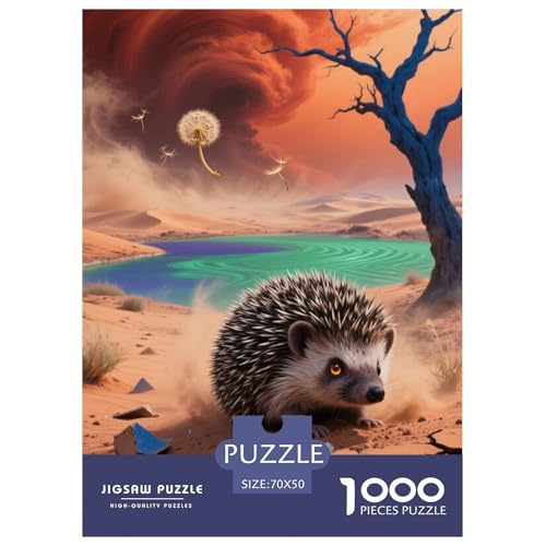 African Pygmy HedgehogJigsaw Puzzle for Adults 1000pcs Age 12+ for Adults Challenge HighDifficulty Beautiful Decoration for Aduits Kids70x50cm/1000pcs von LWBDSKCZO