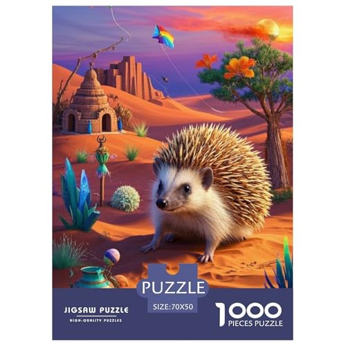 African Pygmy HedgehogJigsaw Puzzles for Adults 1000 Piece Age 12+ for Adults Challenge HighDifficulty Beautiful Decoration for Aduits Kids70x50cm/1000pcs von LWBDSKCZO