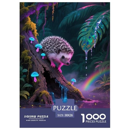 African Pygmy HedgehogJigsaw Puzzles for Adults 1000pcs Age 12+ for Adults Challenging & Brainteasing Beautiful Decoration Birthday Gifts38x26cm/1000pcs von LWBDSKCZO