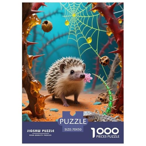 African Pygmy HedgehogJigsaw Puzzles for Adults 1000pcs Age 12+ for Adults Educational Game Challenge Toy Beautiful Decoration for Women Gifts for Man70x50cm/1000pcs von LWBDSKCZO