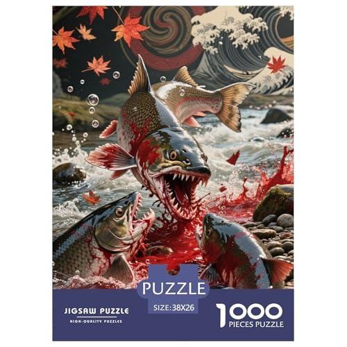 Atlantic SalmonJigsaw Puzzles for Adults 1000 Pieces Age 12+ for Adults Educational Games Home Beautiful Decoration for Aduits Kids38x26cm/1000pcs von LWBDSKCZO