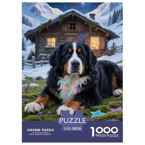 Bernese Mountain DogJigsaw Puzzles for Adults 1000pcs Age 12+ for Adults Challenge HighDifficulty Beautiful Decoration for Aduits Kids38x26cm/1000pcs von LWBDSKCZO