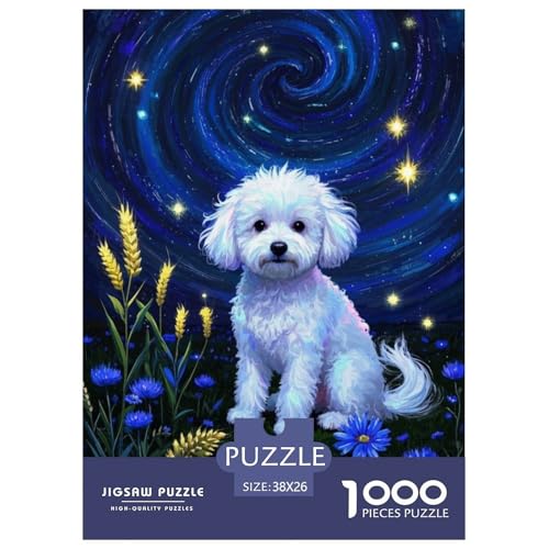 Bichon FriseJigsaw Puzzle for Adults 1000pcs Age 12+ for Adults Challenging & Brainteasing Beautiful Decoration for Aduits Kids38x26cm/1000pcs von LWBDSKCZO