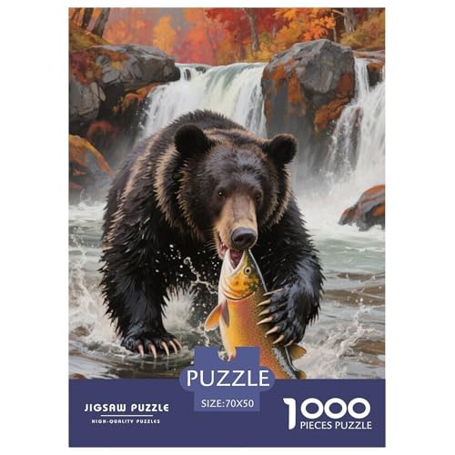 Black BearJigsaw Puzzles for Adults 1000 Piece Age 12+ for Adults FamilyPuzzle Game Beautiful Decoration for Women Gifts for Man70x50cm/1000pcs von LWBDSKCZO