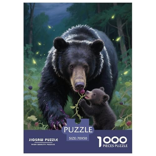 Black BearJigsaw Puzzles for Adults 1000pcs Age 12+ for Adults Challenge HighDifficulty Beautiful Decoration for Women Gifts for Man70x50cm/1000pcs von LWBDSKCZO
