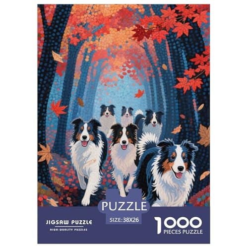 Border CollieJigsaw Puzzles for Adults 1000pcs Age 12+ for Adults Challenging & Brainteasing Beautiful Decoration for Women Gifts for Man38x26cm/1000pcs von LWBDSKCZO