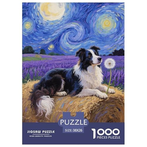 Border CollieJigsaw Puzzles for Adults 1000pcs Age 12+ for Adults Educational Game Challenge Toy Beautiful Decoration for Aduits Kids38x26cm/1000pcs von LWBDSKCZO