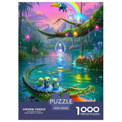 CrocodileJigsaw Puzzles for Adults 1000pcs Age 12+ for Adults Educational Games Home Beautiful Decoration for Women Gifts for Man70x50cm/1000pcs von LWBDSKCZO