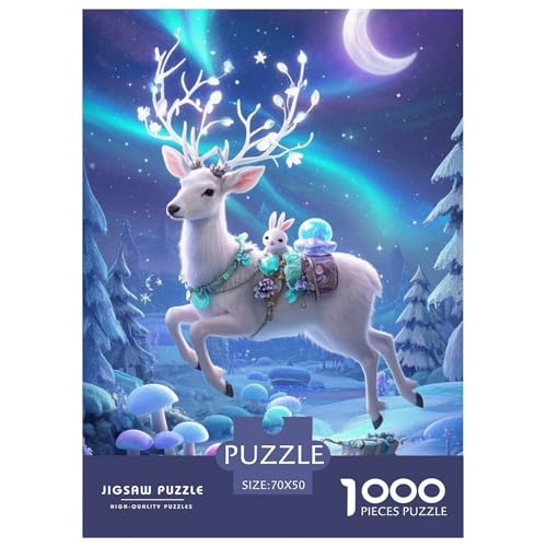 DeerJigsaw Puzzles for Adults 1000 Pieces Age 12+ for Adults FamilyPuzzle Game Beautiful Decoration for Women Gifts for Man70x50cm/1000pcs von LWBDSKCZO