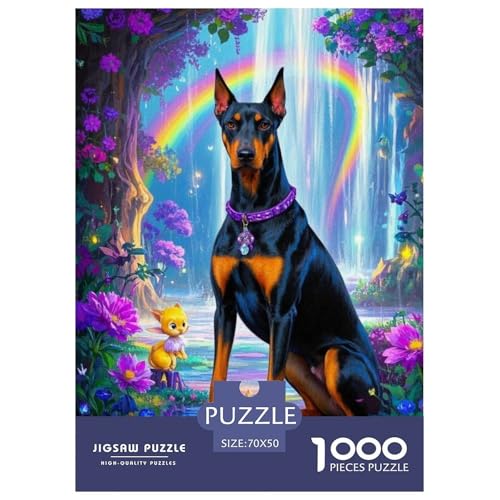 Doberman PinscherJigsaw Puzzles for Adults 1000 Piece Age 12+ for Adults FamilyPuzzle Game Beautiful Decoration Birthday Gifts70x50cm/1000pcs von LWBDSKCZO