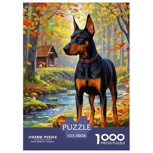 Doberman PinscherJigsaw Puzzles for Adults 1000pcs Age 12+ for Adults FamilyPuzzle Game Beautiful Decoration for Women Gifts for Man38x26cm/1000pcs von LWBDSKCZO