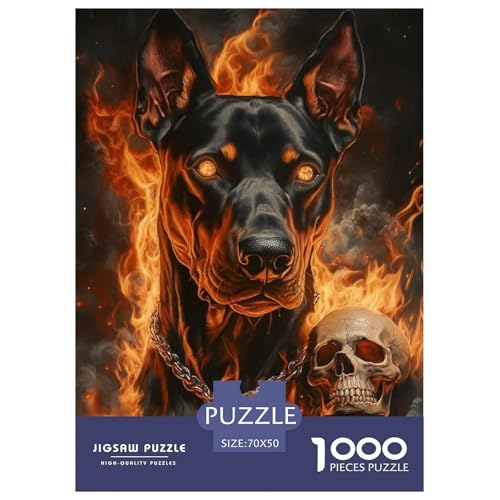 DobermanJigsaw Puzzles for Adults 1000 Piece Age 12+ for Adults Challenging & Brainteasing Beautiful Decoration for Women Gifts for Man70x50cm/1000pcs von LWBDSKCZO