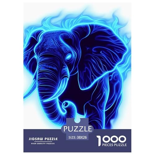 ElephantJigsaw Puzzles for Adults 1000 Piece Age 12+ for Adults Challenging & Brainteasing Beautiful Decoration for Women Gifts for Man38x26cm/1000pcs von LWBDSKCZO
