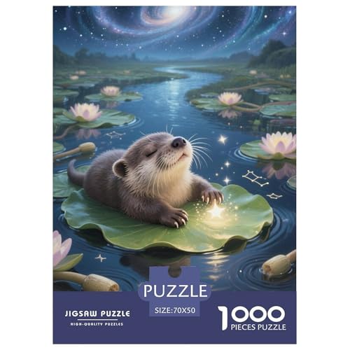 European OtterJigsaw Puzzles for Adults 1000pcs Age 12+ for Adults Challenge HighDifficulty Beautiful Decoration for Women Gifts for Man70x50cm/1000pcs von LWBDSKCZO