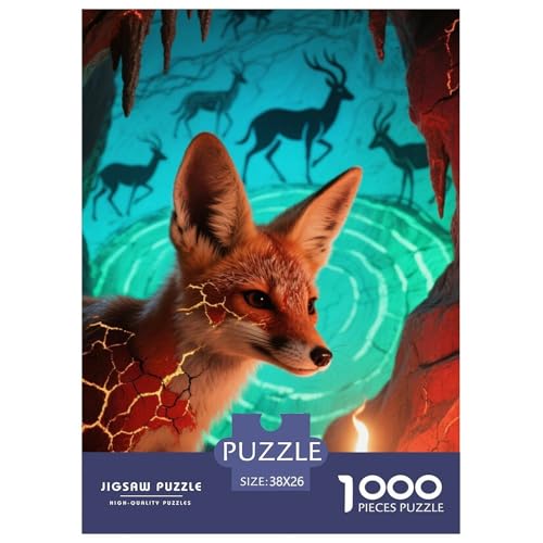 Fennec FoxJigsaw Puzzles for Adults 1000 Piece Age 12+ for Adults Challenging & Brainteasing Beautiful Decoration Birthday Gifts38x26cm/1000pcs von LWBDSKCZO