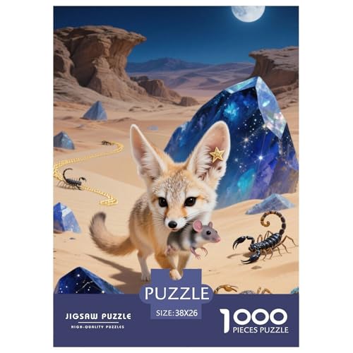 Fennec FoxJigsaw Puzzles for Adults 1000 Pieces Age 12+ for Adults Challenging & Brainteasing Beautiful Decoration for Aduits Kids38x26cm/1000pcs von LWBDSKCZO