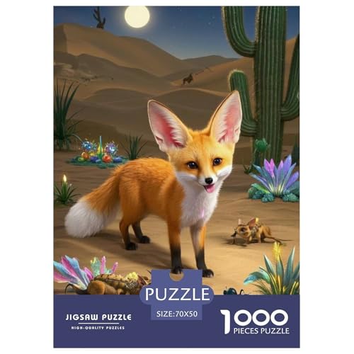 Fennec FoxJigsaw Puzzles for Adults 1000pcs Age 12+ for Adults Challenging & Brainteasing Beautiful Decoration for Aduits Kids70x50cm/1000pcs von LWBDSKCZO