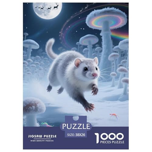 FerretJigsaw Puzzles for Adults 1000 Pieces Age 12+ for Adults Challenge HighDifficulty Beautiful Decoration Birthday Gifts38x26cm/1000pcs von LWBDSKCZO