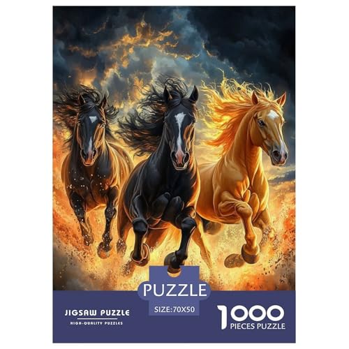 Fine HorseJigsaw Puzzles for Adults 1000 Piece Age 12+ for Adults Educational Games Home Beautiful Decoration for Aduits Kids70x50cm/1000pcs von LWBDSKCZO