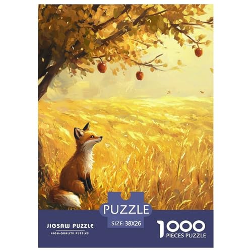 FoxJigsaw Puzzles for Adults 1000 Piece Age 12+ for Adults Educational Game Challenge Toy Beautiful Decoration Birthday Gifts38x26cm/1000pcs von LWBDSKCZO