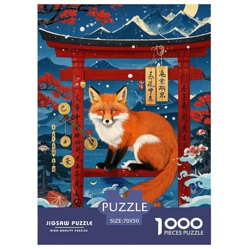 FoxJigsaw Puzzles for Adults 1000 Pieces Age 12+ for Adults Challenging & Brainteasing Beautiful Decoration for Aduits Kids70x50cm/1000pcs von LWBDSKCZO