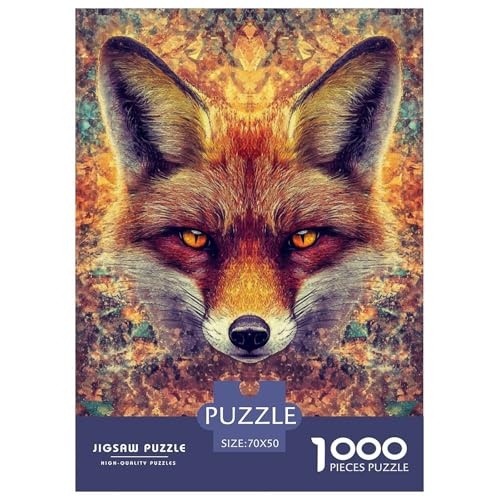FoxJigsaw Puzzles for Adults 1000 Pieces Age 12+ for Adults Challenging & Brainteasing Beautiful Decoration for Women Gifts for Man70x50cm/1000pcs von LWBDSKCZO