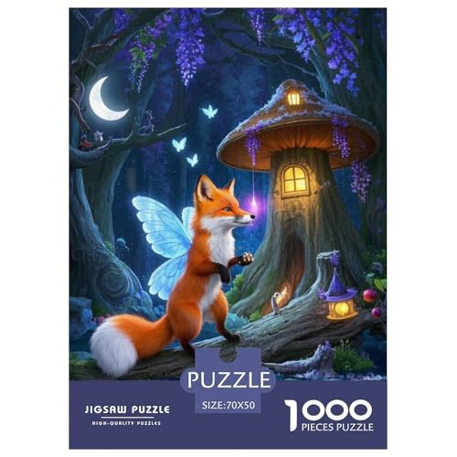 FoxJigsaw Puzzles for Adults 1000 Pieces Age 12+ for Adults Challenging & Brainteasing Beautiful Decoration for Women Gifts for Man70x50cm/1000pcs von LWBDSKCZO