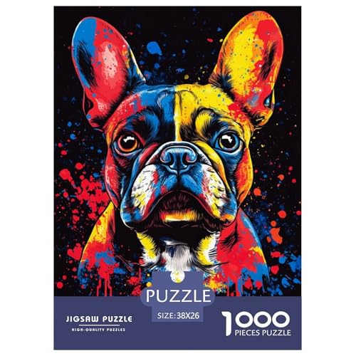 French BULLDOGJigsaw Puzzles for Adults 1000 Piece Age 12+ for Adults FamilyPuzzle Game Beautiful Decoration for Aduits Kids38x26cm/1000pcs von LWBDSKCZO
