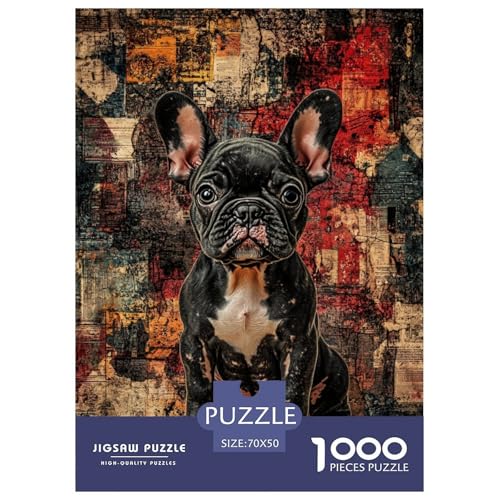 French BULLDOGJigsaw Puzzles for Adults 1000 Piece Age 12+ for Adults FamilyPuzzle Game Beautiful Decoration for Aduits Kids70x50cm/1000pcs von LWBDSKCZO