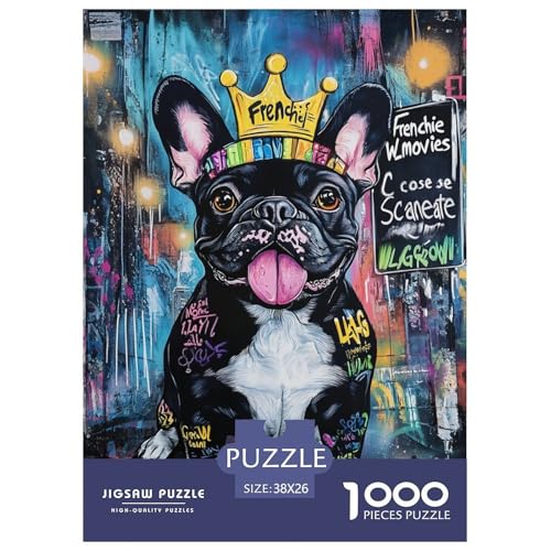 French BULLDOGJigsaw Puzzles for Adults 1000 Piece Age 12+ for Adults FamilyPuzzle Game Beautiful Decoration for Women Gifts for Man38x26cm/1000pcs von LWBDSKCZO