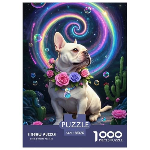 French BULLDOGJigsaw Puzzles for Adults 1000 Piece Age 12+ for Adults FamilyPuzzle Game Beautiful Decoration for Women Gifts for Man38x26cm/1000pcs von LWBDSKCZO