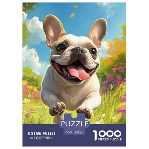 French BULLDOGJigsaw Puzzles for Adults 1000 Pieces Age 12+ for Adults Educational Game Challenge Toy Beautiful Decoration for Aduits Kids38x26cm/1000pcs von LWBDSKCZO