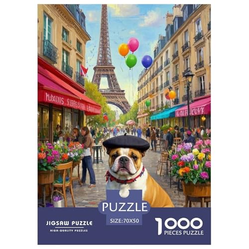 French BULLDOGJigsaw Puzzles for Adults 1000pcs Age 12+ for Adults Challenging & Brainteasing Beautiful Decoration Birthday Gifts70x50cm/1000pcs von LWBDSKCZO