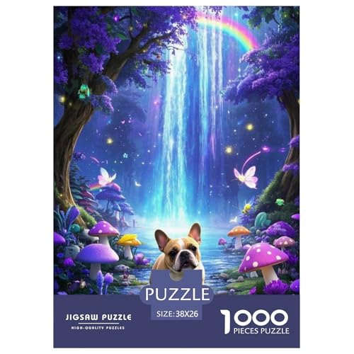 French BULLDOGJigsaw Puzzles for Adults 1000pcs Age 12+ for Adults FamilyPuzzle Game Beautiful Decoration for Women Gifts for Man38x26cm/1000pcs von LWBDSKCZO