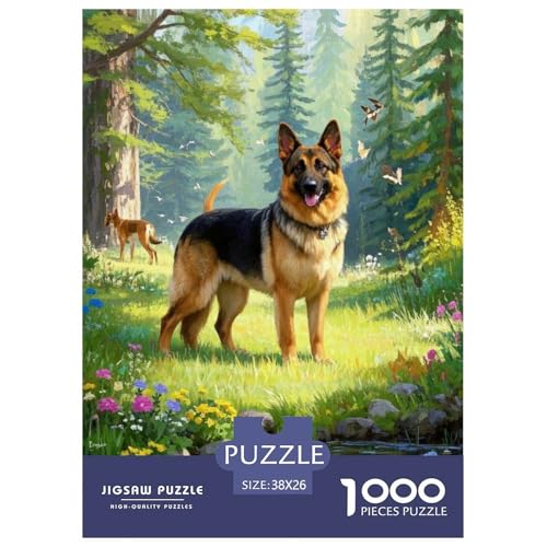 German ShepherdJigsaw Puzzles for Adults 1000 Piece Age 12+ for Adults Challenge HighDifficulty Beautiful Decoration Birthday Gifts38x26cm/1000pcs von LWBDSKCZO