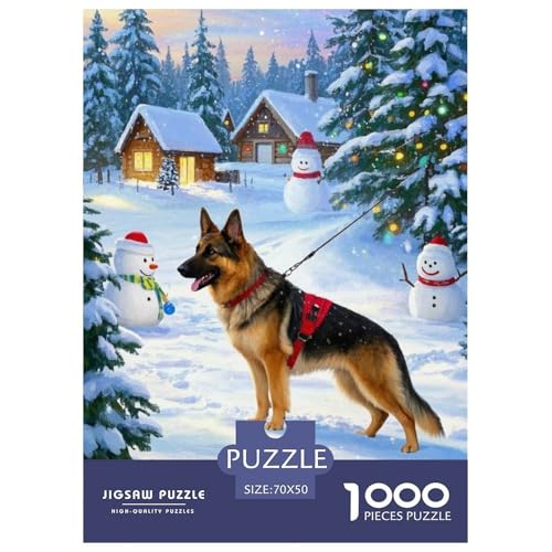 German ShepherdJigsaw Puzzles for Adults 1000pcs Age 12+ for Adults Challenging & Brainteasing Beautiful Decoration for Aduits Kids70x50cm/1000pcs von LWBDSKCZO