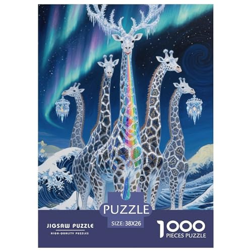 GiraffeJigsaw Puzzles for Adults 1000 Piece Age 12+ for Adults Challenging & Brainteasing Beautiful Decoration for Aduits Kids38x26cm/1000pcs von LWBDSKCZO