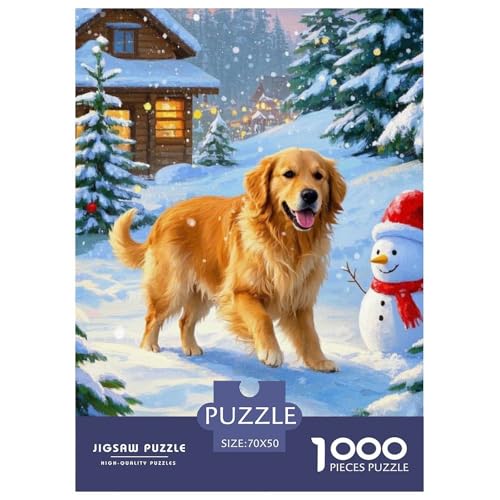 Golden RetrieverJigsaw Puzzles for Adults 1000 Piece Age 12+ for Adults Challenge HighDifficulty Beautiful Decoration for Women Gifts for Man70x50cm/1000pcs von LWBDSKCZO