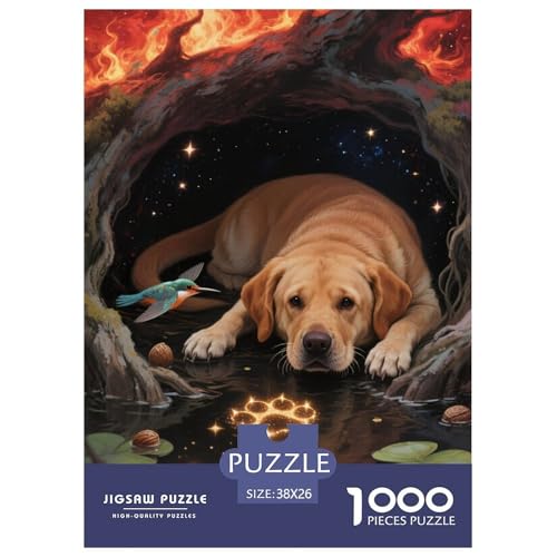 Golden RetrieverJigsaw Puzzles for Adults 1000pcs Age 12+ for Adults Educational Game Challenge Toy Beautiful Decoration Birthday Gifts38x26cm/1000pcs von LWBDSKCZO