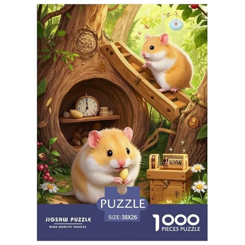 HamsterJigsaw Puzzles for Adults 1000pcs Age 12+ for Adults FamilyPuzzle Game Beautiful Decoration for Women Gifts for Man38x26cm/1000pcs von LWBDSKCZO