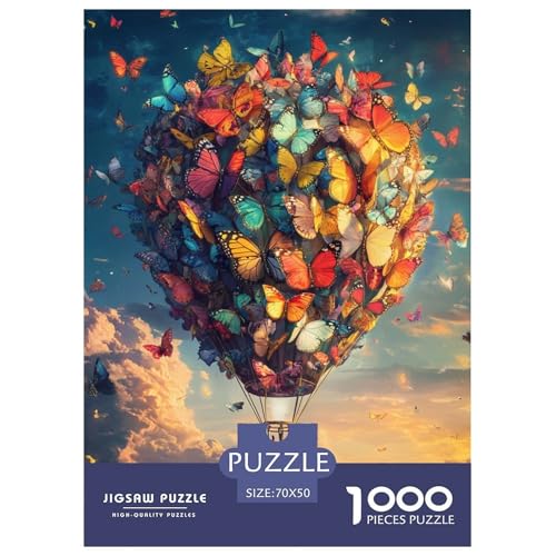 Hot Air BalloonJigsaw Puzzles for Adults 1000 Piece Age 12+ for Adults Challenging & Brainteasing Beautiful Decoration for Aduits Kids70x50cm/1000pcs von LWBDSKCZO