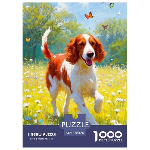 Irish SetterJigsaw Puzzles for Adults 1000 Pieces Age 12+ for Adults Educational Game Challenge Toy Beautiful Decoration Birthday Gifts38x26cm/1000pcs von LWBDSKCZO