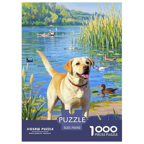 Labrador RetrieverJigsaw Puzzles for Adults 1000pcs Age 12+ for Adults Educational Game Challenge Toy Beautiful Decoration for Aduits Kids70x50cm/1000pcs von LWBDSKCZO