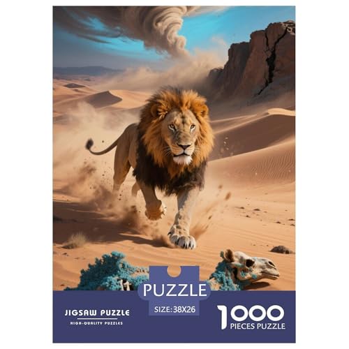 LionJigsaw Puzzles for Adults 1000 Piece Age 12+ for Adults Educational Games Home Beautiful Decoration for Women Gifts for Man38x26cm/1000pcs von LWBDSKCZO