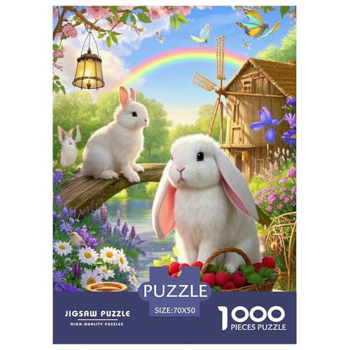 Lop-Eared RabbitJigsaw Puzzles for Adults 1000 Pieces Age 12+ for Adults Challenging & Brainteasing Beautiful Decoration for Aduits Kids70x50cm/1000pcs von LWBDSKCZO