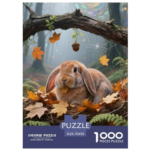 Lop-Eared RabbitJigsaw Puzzles for Adults 1000 Pieces Age 12+ for Adults Challenging & Brainteasing Beautiful Decoration for Aduits Kids70x50cm/1000pcs von LWBDSKCZO