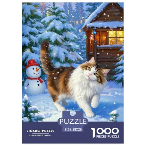 Maine CoonJigsaw Puzzles for Adults 1000pcs Age 12+ for Adults Educational Game Challenge Toy Beautiful Decoration for Aduits Kids38x26cm/1000pcs von LWBDSKCZO