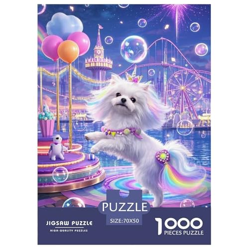 Maltese PuppyJigsaw Puzzles for Adults 1000 Pieces Age 12+ for Adults FamilyPuzzle Game Beautiful Decoration for Women Gifts for Man70x50cm/1000pcs von LWBDSKCZO